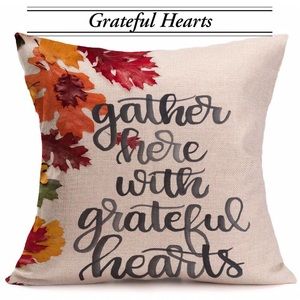 GRATEFUL HEARTS Pillow Cushion Cover BRAND NEW!!
